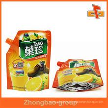 Eco friendly laminated stand up spout pouch for apple juice